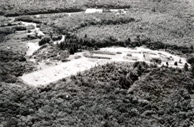 Readings Nike missile site.  From RPL collection of historic photos.  “Old Nike site,” Reading Public Library, Reading, Mass., accessed February 7, 2021, https://digitalheritage.noblenet.org/reading/items/show/4498.