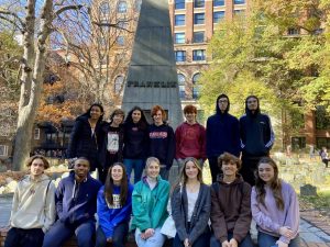 Students from the Epidemic Diseases class at a special field trip to Boston.
