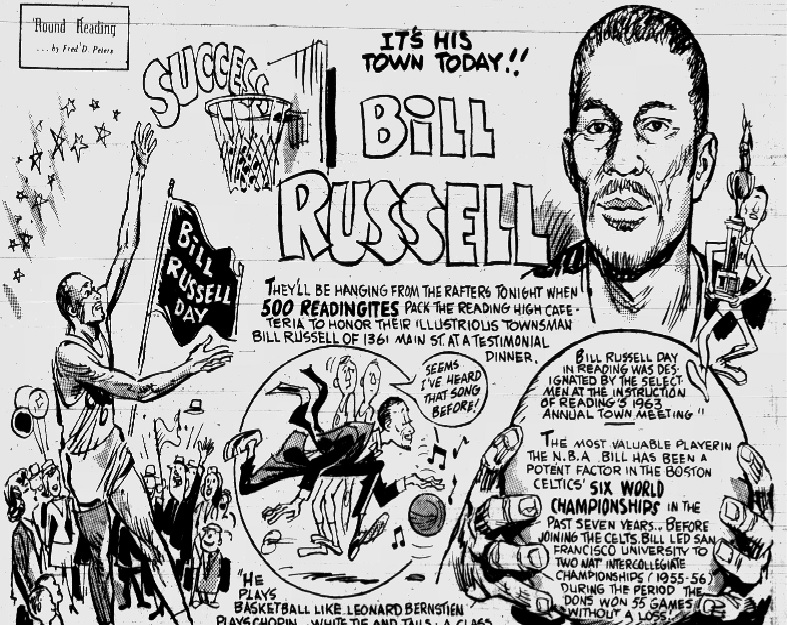 An+illustration+from+the+May+16%2C+1963+edition+of+The+Daily+Times+Chronicle+commemorates+Bill+Russell+Day+in+Reading.