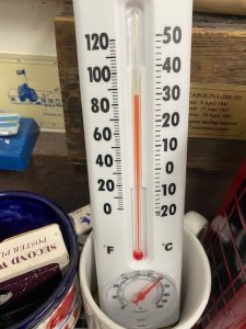 This thermometer was used to measure temperatures in Room 404 between September 5 and September 13.