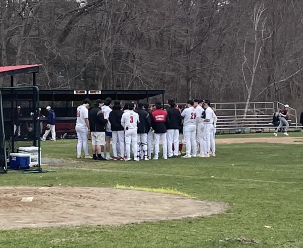 The 2024 Rockets baseball team assembled before their home opener.
