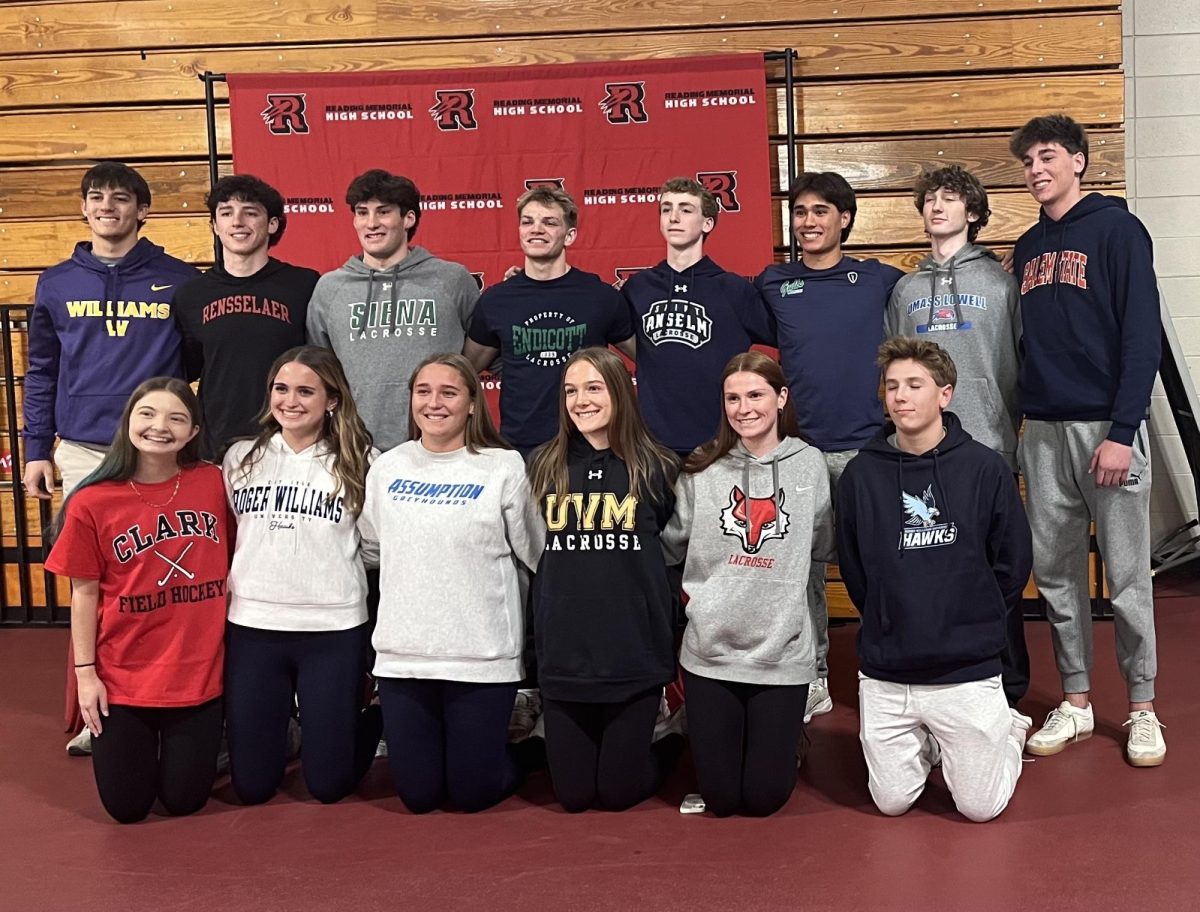 Fourteen RMHS seniors recently participated in the annual college athletic "Signing Day" event.